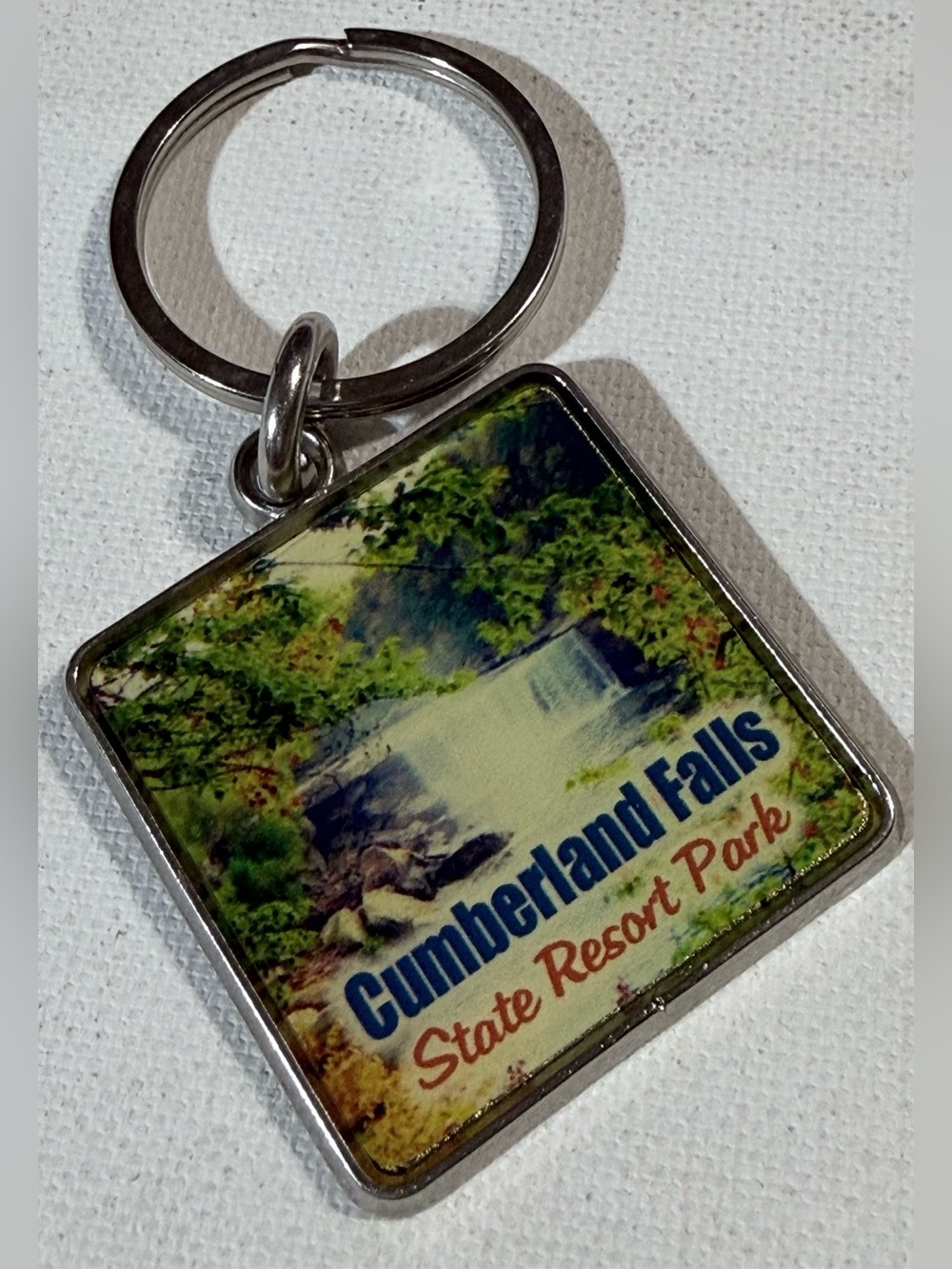 Cumberland Falls Metal Keychain - Minimalist Accessory